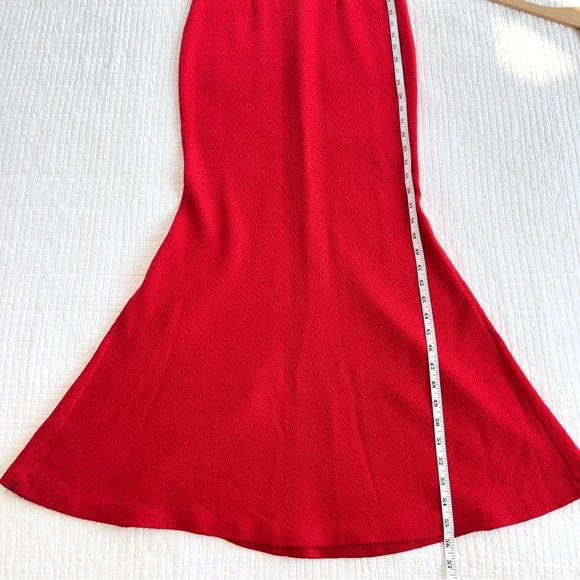 St. John Santana Knit Evening Red Formal Gown Mermaid Cap Sleeve Sz 2 - Picture 10 of 11